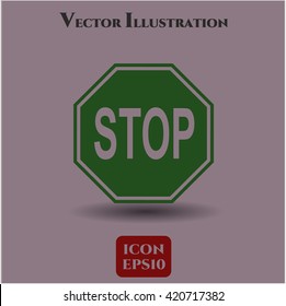 stop icon vector symbol flat eps jpg app web concept website