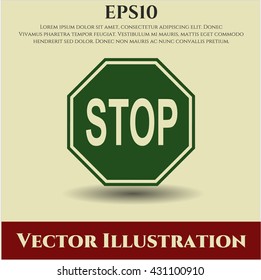 stop icon vector symbol flat eps jpg app web concept website