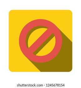 stop icon. warning and ban sign. flat design icon. vector illustration.