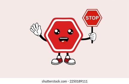 stop illustration vector suitable to be used as stop animation.