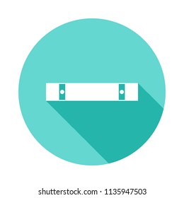 stop indicator traffic sign icon in Flat long shadow style on white background