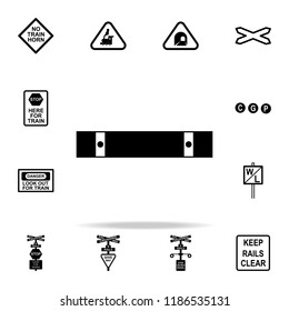 stop indicator traffic sign icon. Railway Warnings icons universal set for web and mobile