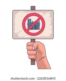 stop industry pollution banner icon