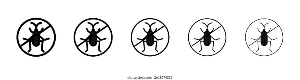 Stop insect sign Symbol mark in Outline style