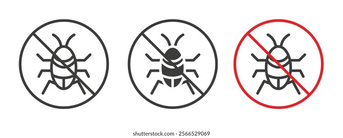 Stop insect signs collection for website design, app, UI design.