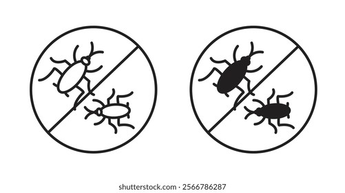 Stop insect signs vector illustration pack