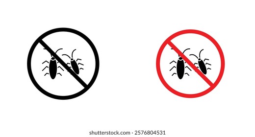 Stop insect signs vector pack for web designs