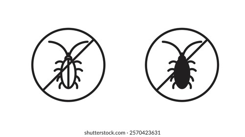 Stop insect vectors web signs set