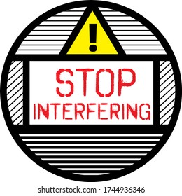 Stoppen der Eindämmung von schwarzer Stempel auf weißem Hintergrund