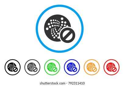 Stop Iota rounded icon. Style is a flat grey symbol inside light blue circle with additional color variants. Stop Iota vector designed for web and software interfaces.