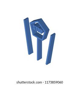 Stop isometric left top view 3D icon