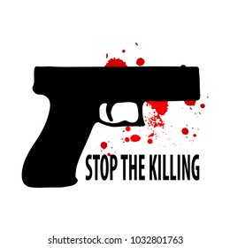 Stop the killing. Vector anti terrorism illustration