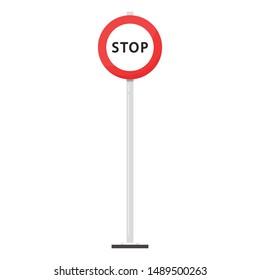 Stop label. Stop sign vector. wallpaper. white background.
