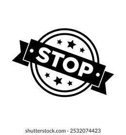 Stop Letter Rubber Stamp Template
