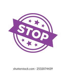 Stop Letter Rubber Stamp Template