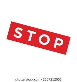 Stop Letter Rubber Stamp Vector Template