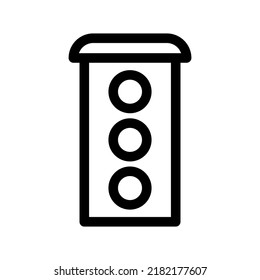 Stop Light Icon Or Logo Isolated Sign Symbol Vector Illustration - High Quality Black Style Vector Icons
