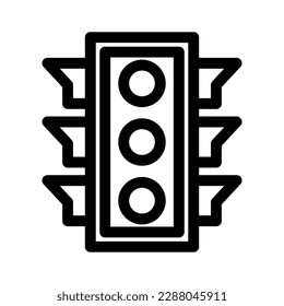 Stopp-Light-Symbol oder Logo einzeln auf Zeichensymbolen, Vektorgrafik - qualitativ hochwertige Vektorsymbole mit schwarzem Hintergrund