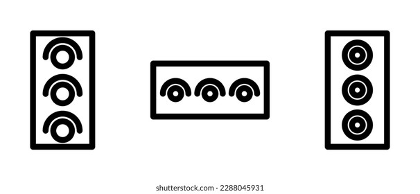 stop light icon or logo isolated sign symbol vector illustration - high quality black style vector icons