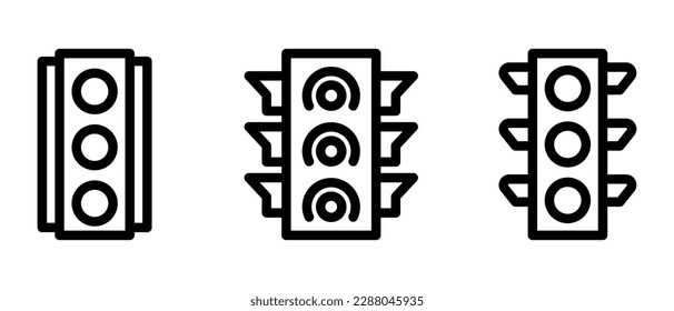 stop light icon or logo isolated sign symbol vector illustration - high quality black style vector icons