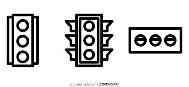 stop light icon or logo isolated sign symbol vector illustration - high quality black style vector icons