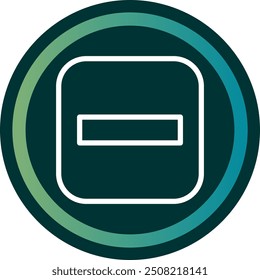 Stop Line double Gredient Circle Vector Icon Design