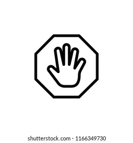 Stop line icon