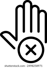 Stoppzeilensymbol, Illustration