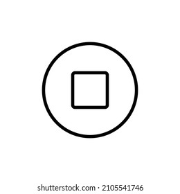 Stop line icon. Player stop sign