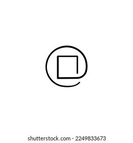 Detener diseño de iconos de estilo de línea