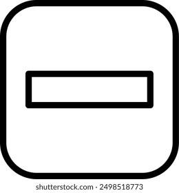 Stop Line Vector Icon Design