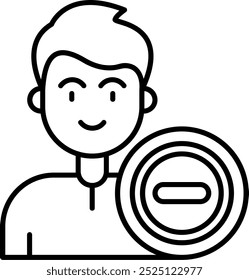 Stop Line vector Icon Design