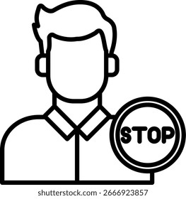 Vektordesign der Stoppzeile