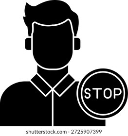 Vektordesign der Stoppzeile