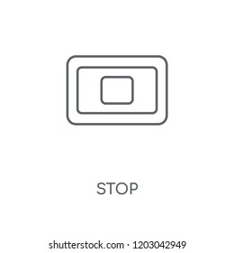 Stop linear icon. Stop concept stroke symbol design. Thin graphic elements vector illustration, outline pattern on a white background, eps 10.