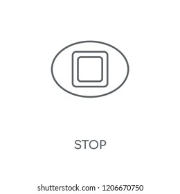 Stop linear icon. Stop concept stroke symbol design. Thin graphic elements vector illustration, outline pattern on a white background, eps 10.