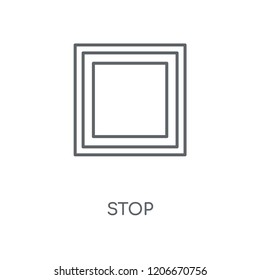 Stop linear icon. Stop concept stroke symbol design. Thin graphic elements vector illustration, outline pattern on a white background, eps 10.