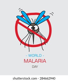 Stop Malaria concept World malaria day, vector illustration
