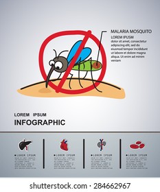 Stop Malaria concept World malaria day, vector illustration