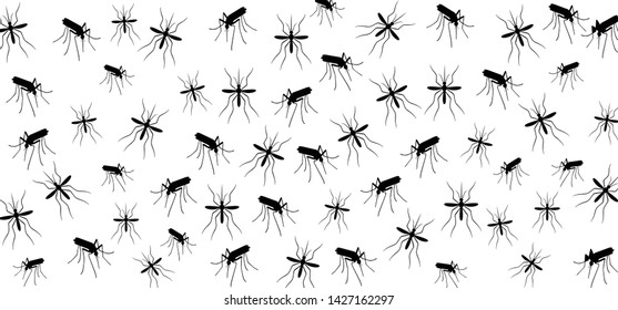 Stop Malaria, Zika, Dengue No Mosquito Bite And Infection. World Malaria Day, April. Vector Insects For Preventie. Insect Virus Icon Or Sign. Warning Medical Attention, Caution Parasit. Ebola, Marburg