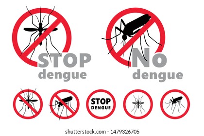 Stop malaria, zika or dengue no mosquito bite and infection. World malaria day, april. Funny vector insects for preventie. Insect virus icons or signs ideas. Warning medical attention, caution parasit