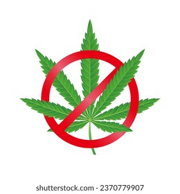 stop marijuana sign vector illustration