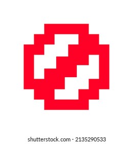 Stop mark pixel vector design. Art for game, industry, business, road sign.