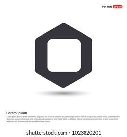 Stop media player button icon Hexa White Background icon template