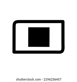 detener icono de reproductor de medios con diseño de moda