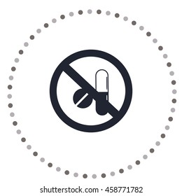 Stop medicine icon, vector sign