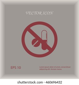 Stop medicine icon, vector sign