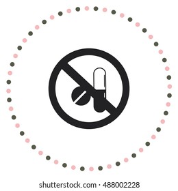 Stop medicine icon, vector sign