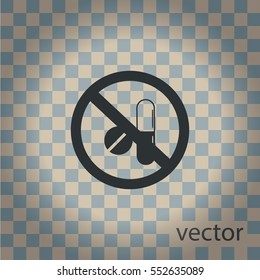 Stop medicine icon, vector sign