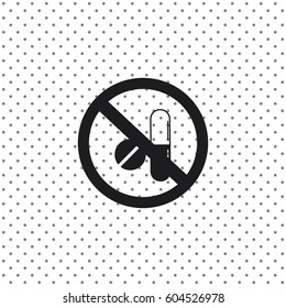 Stop medicine icon, vector sign